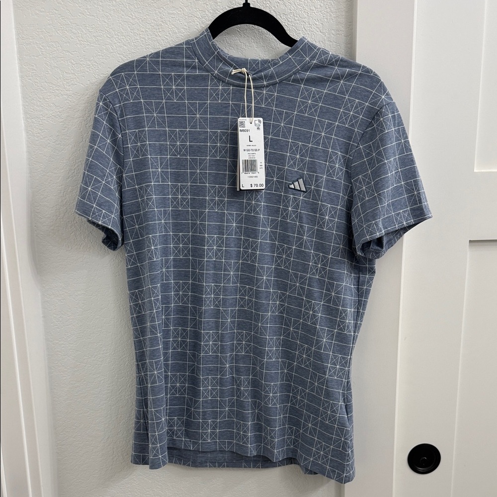 NWT Adidas golf Go To printed polo shirt size L